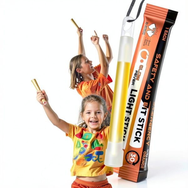 Partydragon Emergency Glow Sticks Orange 10PCS Survival Kit-4