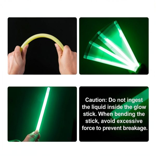Piaxle Large Glow Sticks 14 Inch Long Lasting Glow-3