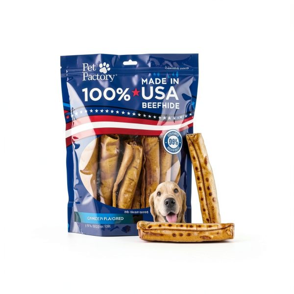 Pet Factory Beefhide Roll Chicken Flavor 15 Count Thick Natural Chew-3
