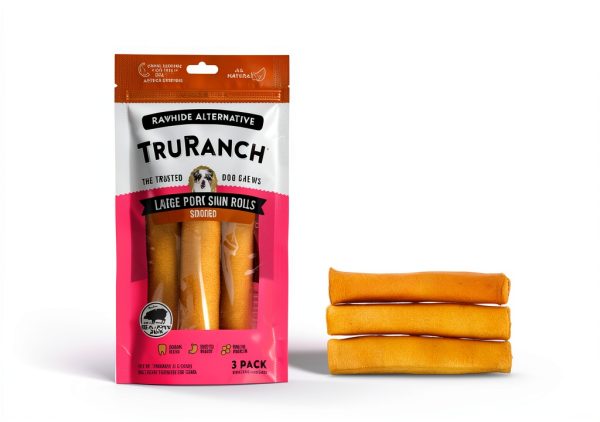 Rawhide Alternative Pork Skin Rolls M Pet Group Dog Chew All-Natural-1