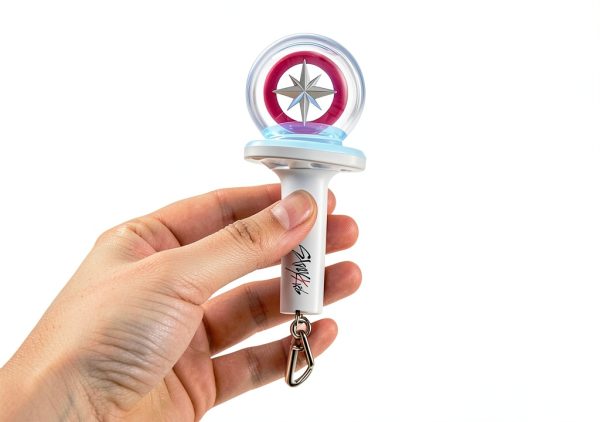 Pitsilat Stray Kids Light Stick Keychain Mini White Plastic Glow Stick-1