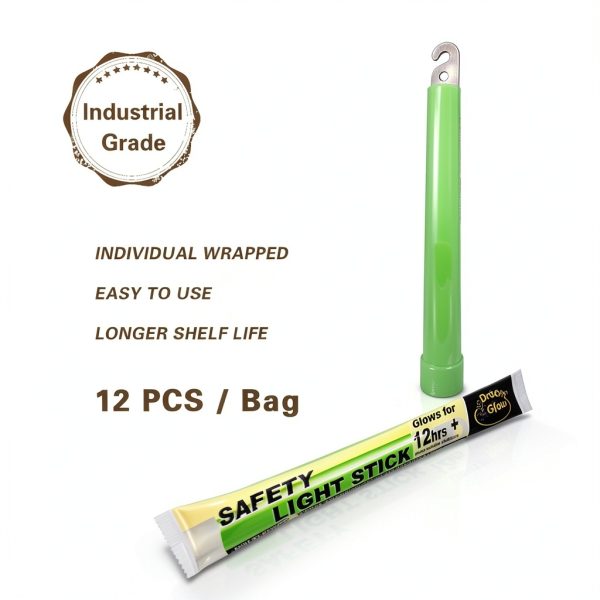 Dream Glow 6 Inch Green Industrial Glow Stick – 12 Pack Bulk-2