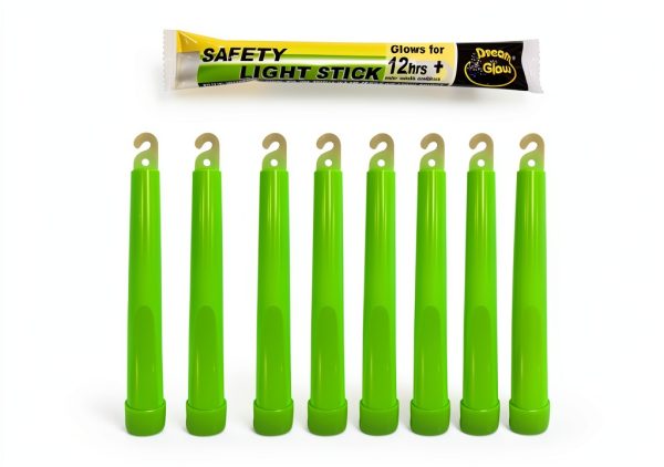Dream Glow 6 Inch Green Industrial Glow Stick – 12 Pack Bulk-0