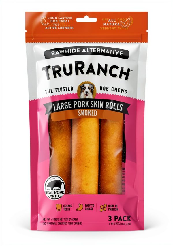 Rawhide Alternative Pork Skin Rolls M Pet Group Dog Chew All-Natural-0