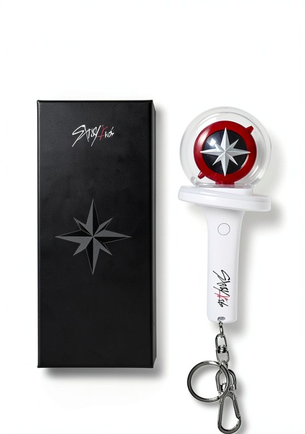 Pitsilat Stray Kids Light Stick Keychain Mini White Plastic Glow Stick-4