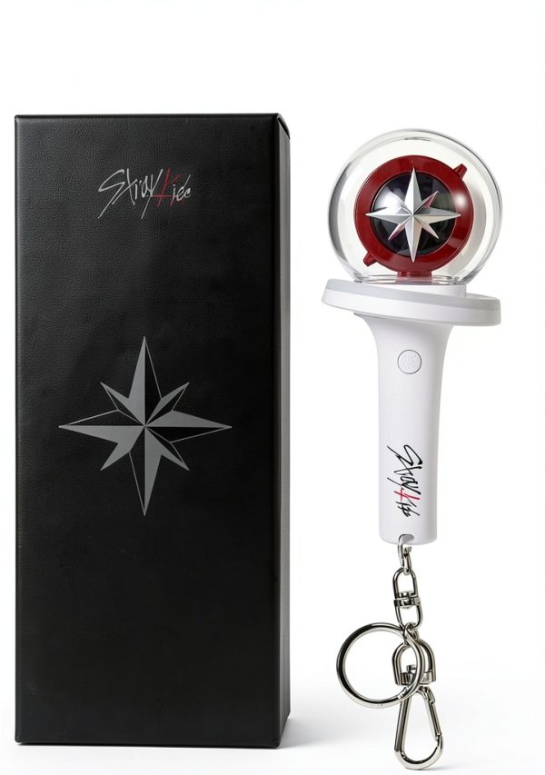 Pitsilat Stray Kids Light Stick Keychain Mini White Plastic Glow Stick-3