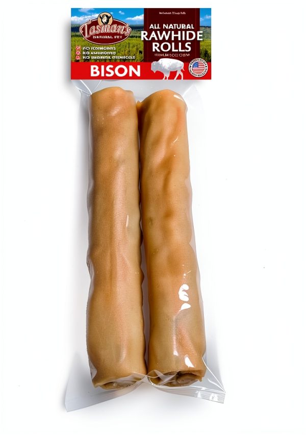 Tasman's Natural Pet All-Natural Buffalo Rawhide Rolls -2 Large Rolls-0