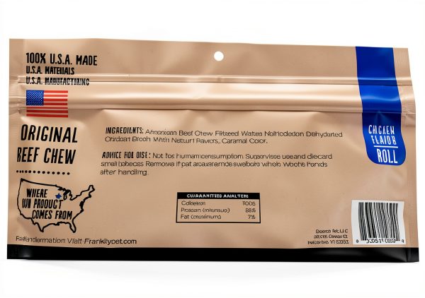 Frankly Chicken Flavor Beef Chew Retriever Rolls Beef Pack of 4-1
