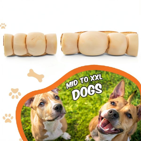 Premium Beef Cheek Rolls for Dogs 5-7" - (5-Pack) Long Lasting, Safe & Natural Rawhide Alternative Chews, Ideal for Large Dogs & Aggressive Chewers, Supports Dental Health & Digestion-1