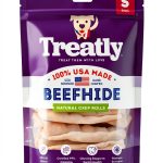 USA Beefhide Chip Rolls Treatly 5-6 in Natural Flavor 22 Count-0