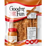 Good n Fun Triple Flavor Rolls Peanut Butter 8oz Rawhide Chew-0
