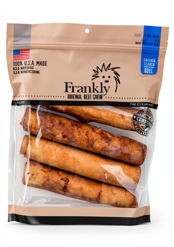 Frankly Chicken Flavor Beef Chew Retriever Rolls Beef Pack of 4-0