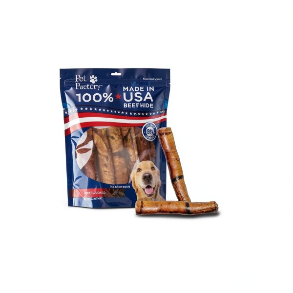 Pet Factory Beefhide Rolls Dog Chew Treats 8 Inch Beef Flavor 15 Count-3
