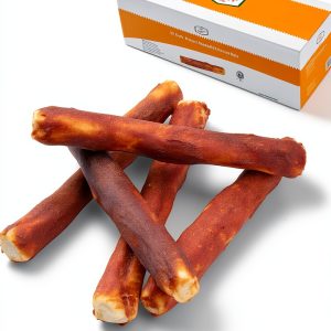 Collagen Treats Dogs - Amzey 10in Duck-Wrapped Rawhide Rolls, 5 pcs-0