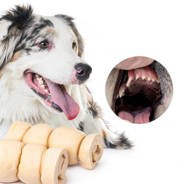 Premium Beef Cheek Rolls for Dogs 5-7" - (5-Pack) Long Lasting, Safe & Natural Rawhide Alternative Chews, Ideal for Large Dogs & Aggressive Chewers, Supports Dental Health & Digestion-5