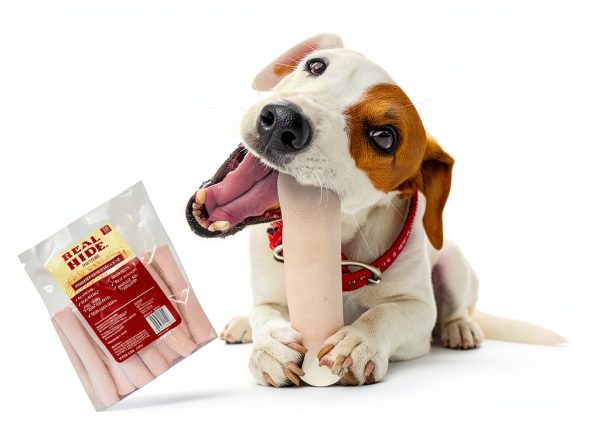 All Natural Dog Chew Treats Real Hide Rawhide Rolls Beef 16 Count-1