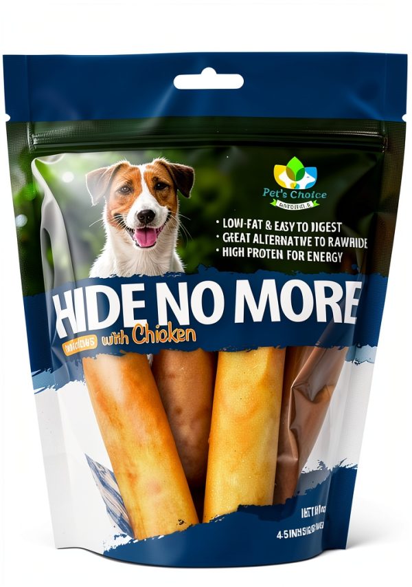 Pet’s Choice HideNoMore Chicken Chew Treats for Dogs 4‑5 Inch Roll-0