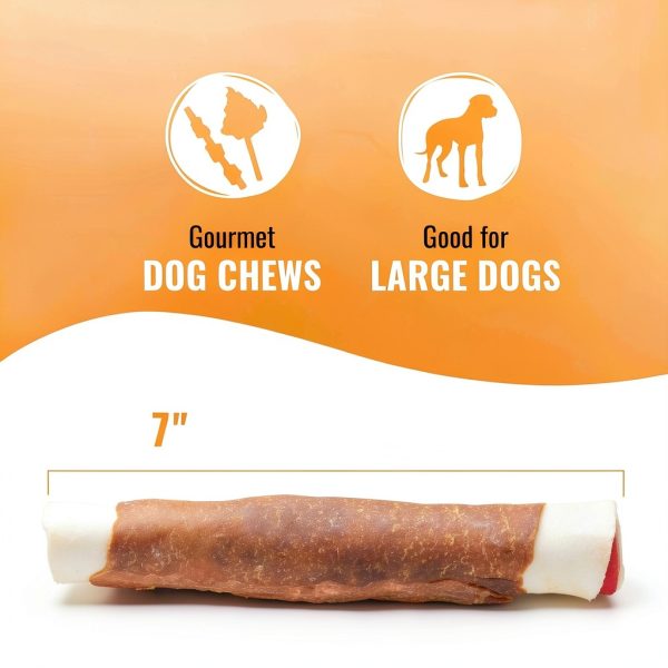 Good ‘n’ Fun Triple Flavor Chews for Dogs – Beef Hide Chicken Jerky-3