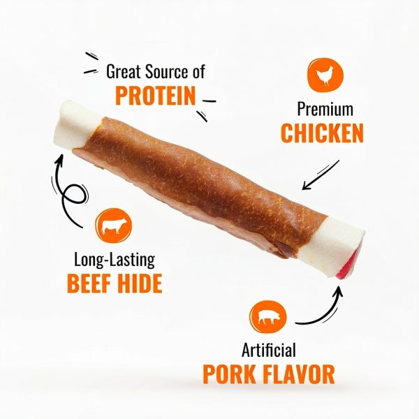Good ‘n’ Fun Triple Flavor Chews for Dogs – Beef Hide Chicken Jerky-2