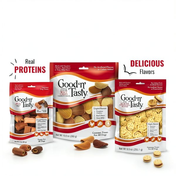 Good ‘n’ Fun Triple Flavor Chews for Dogs – Beef Hide Chicken Jerky-9